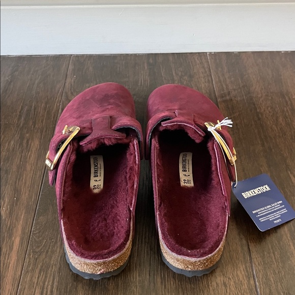 NWT BIRKENSTOCK BIG BUCKLE Boston Shearling Clogs! - Picture 9 of 11